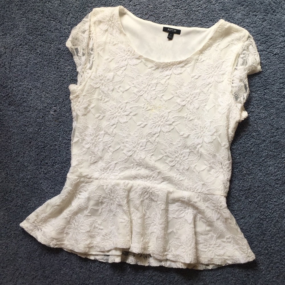 Apt 9 white blouse size M